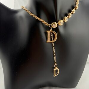 Gold Initial Pendant Necklace